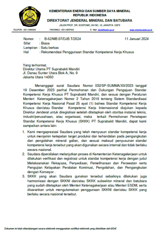 01. Rekomendasi Penggunaan SKKK dari ESDM_Page Depan